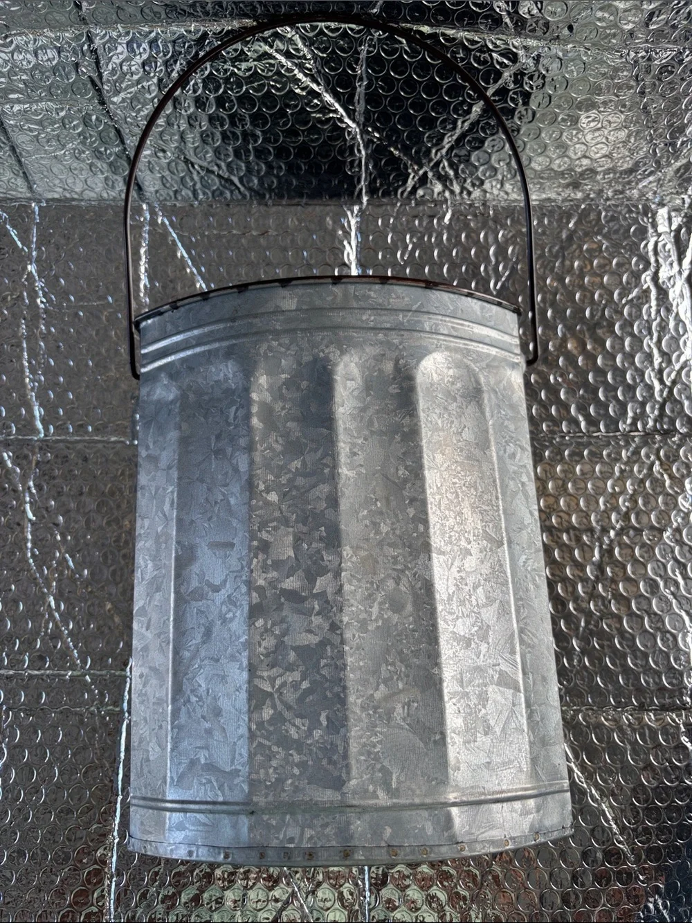 Hobby Lobby Galvanized Metal Bucket - Silver